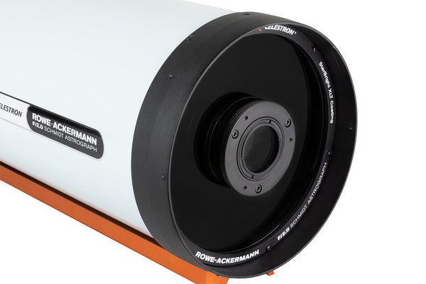 Celestron RASA 8" Front View showing corrector plate and corrector lens assembly